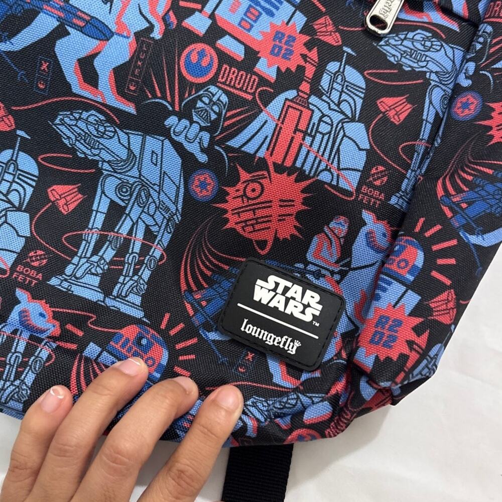 Loungefly Star Wars Empire Strikes Back 40th Anniversary Print Nylon Backpack - Picture 4 of 10